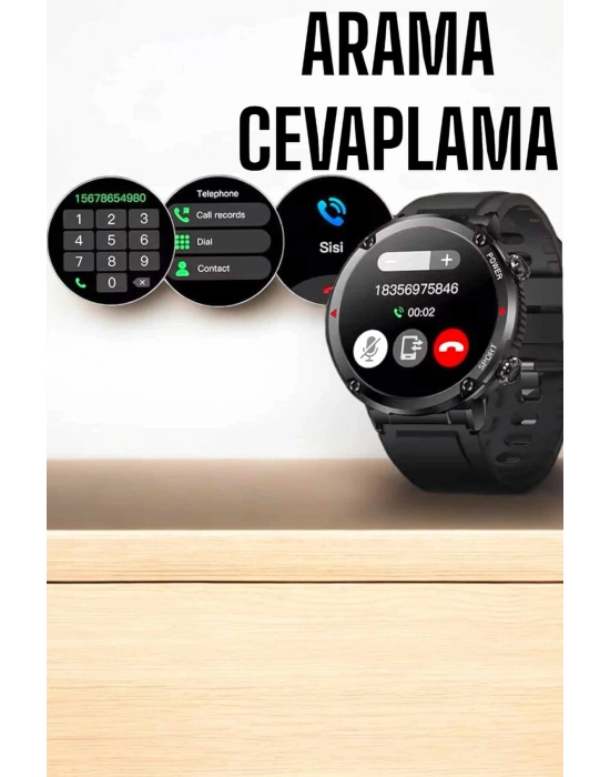 ® Akıllı Saat Yeni Nesil Bluetooth Bağlantılı Uyku ve Sağlık Takibi NFC ve GPS