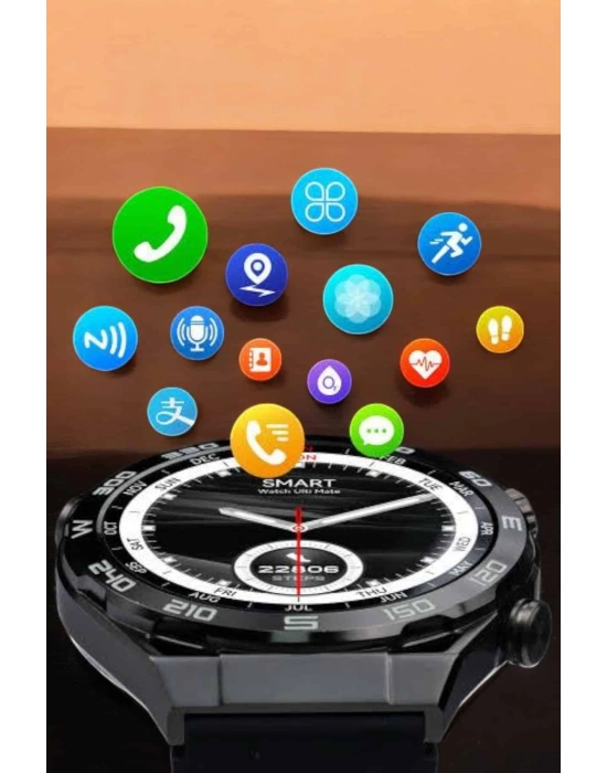 ® Akıllı Saat Yeni Nesil Bluetooth Bağlantılı Uyku ve Sağlık Takibi NFC ve GPS