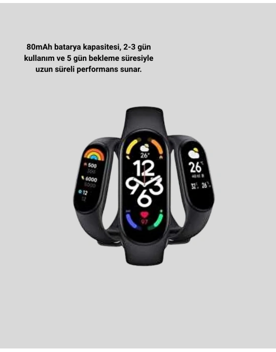® Akıllı Spor Bilekliği – Kalp Atış, Kan Basıncı, Uyku Takip ve Bildirim Özellikli