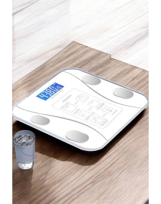 ® Akıllı Tartı Dijital Baskül Yağ Su Kas Vücut Kitle Kilo Ölçer Tartı