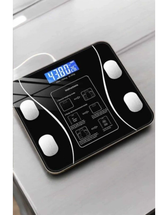 ® Akıllı Tartı Dijital Baskül Yağ Su Kas Vücut Kitle Kilo Ölçer Tartı