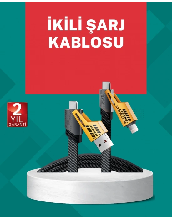 ® Akıllı Telefon Tablet Laptop Uyumlu 65W Güçlü Veri Kablosu