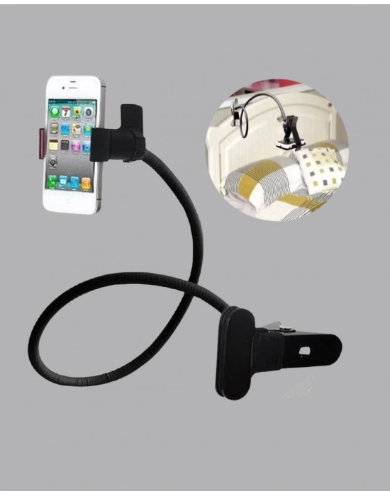 ® Akrobat Masaüstü Mandallı Telefon Tutucu 360 Derece Dönebilen