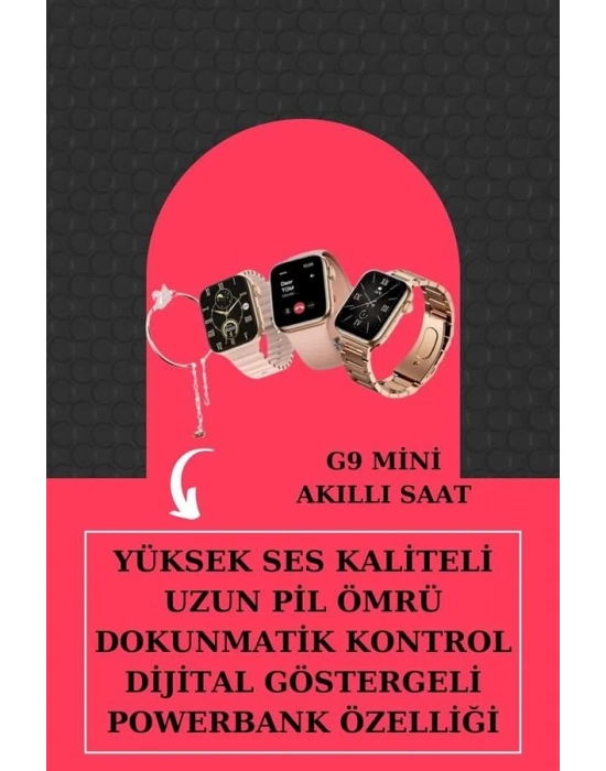 ® Aksesuar Hediyeli Akıllı Saat ve Dijital Göstergeli Powerbankli Bluetooth Kulaklık