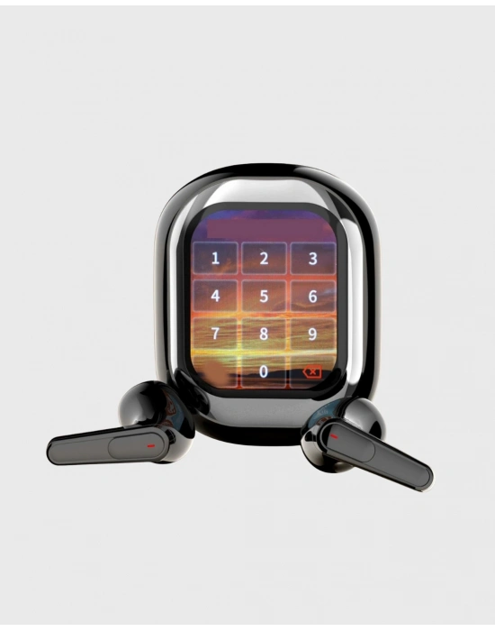 ® Aktif Gürültü Engelleme Özellikli Kablosuz Kulaklık – Akıllı Ekranlı Şarj Kutusu