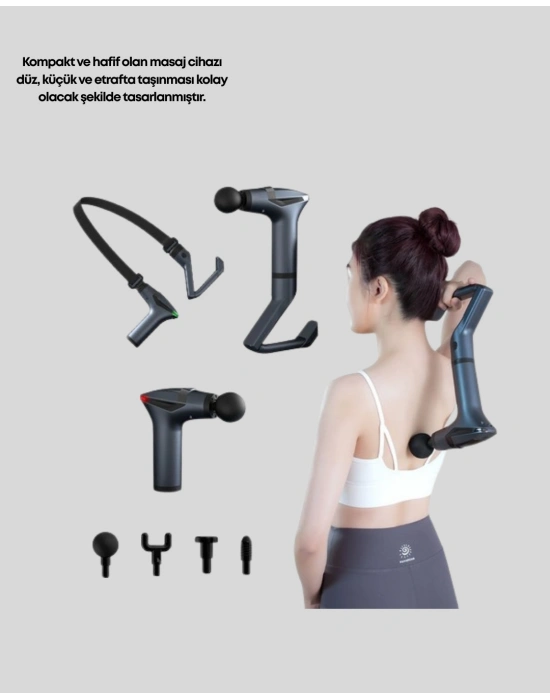 ® AKTÜEL 3in1 Taşınabilir Şarjlı Titreşimli Masaj Cihazı Çok Fonksiyonlu