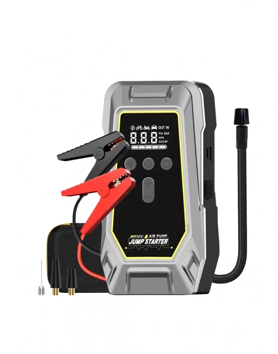 ® Akü Takviye Lastik Şişirme ve Powerbank Özellikli Çok Fonksiyonlu Cihaz