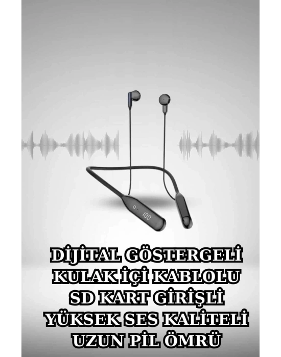 ® Alarm ve Titreşim Özellikli Akıllı Saat ve Mikrofonlu Kablolu Bluetooth Kulaklık 60 Saat