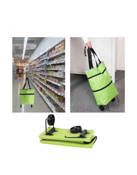 ® Alışveriş Çantası Katlanabilir Pazar Arabası Tekerlekli Pazar Arabası Katlanabilir