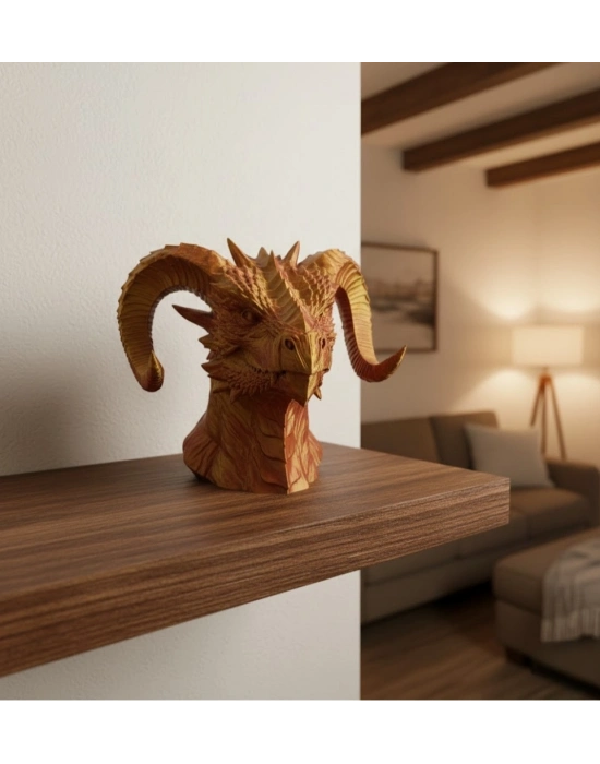 ® Altın Kırmızı Ejderha Figürü