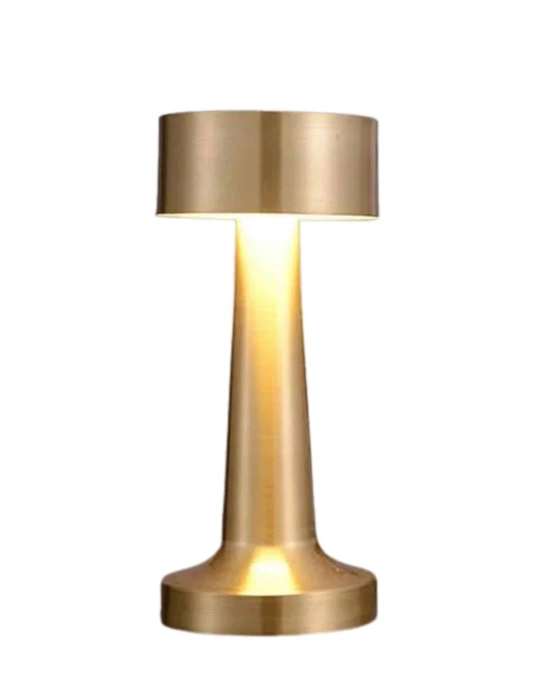 ® Altın Rengi Masa ve Gece Lambası Dokunmatik Şarjlı Masa Lambası
