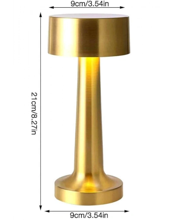 ® Altın Rengi Masa ve Gece Lambası Dokunmatik Şarjlı Masa Lambası