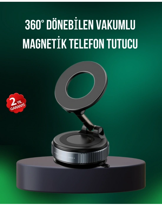 ® Alüminyum Gövdeli Manyetik Araç İçi Telefon Tutucu