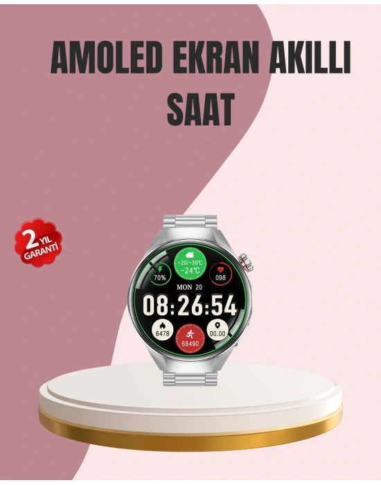 ® AMOLED Akıllı Saat Gelişmiş Sensörlü – Kadın Sağlığı ve Hatırlatma Özellikli