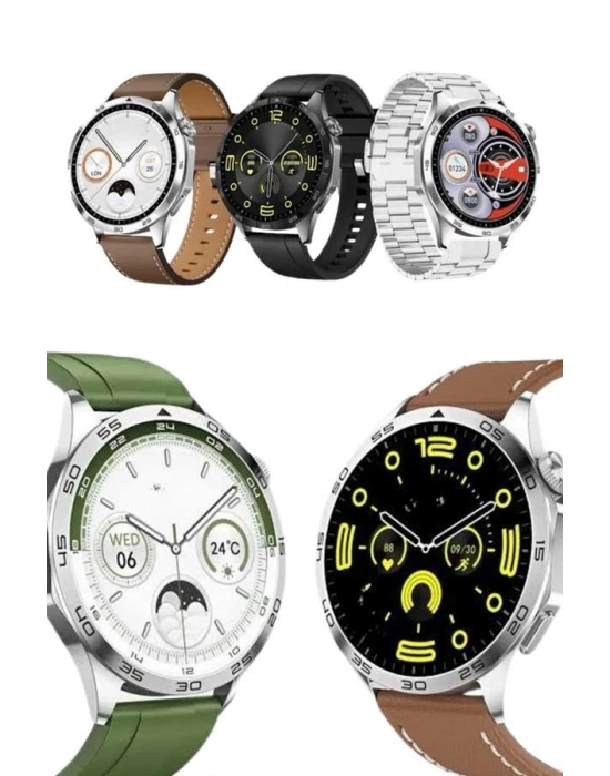 Amoled Ekran 3 Kordonlu Akıllı Saat 5.0 Bluetooth Bağlantılı Android ve İOS Uyumlu