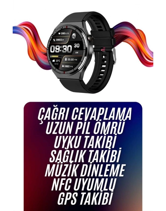 ® Amoled Ekran Akıllı Saat Üç Kordonlu İOS Android Uyumlu