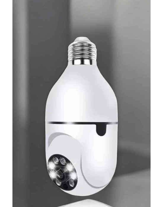 ® Ampul Görünümlü Güvenlik Kamerası Duylu Wifi Kamerası Dönebilen