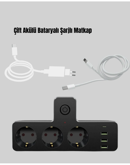 ® Anahtarlı Çoklu Priz 3 USB 1 Type-C Hızlı Şarj Destekli