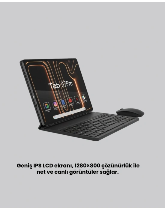 Android 15 Tablet Klavyeli Mouse’lu Profesyonel Set