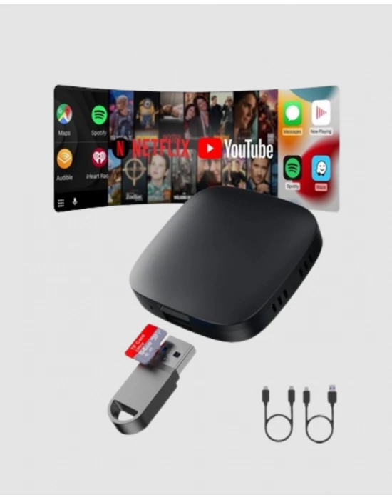 ® Android Auto Kablosuz Dönüştürücü Hızlı Eşleşme ve Sesli Asistan Destekli