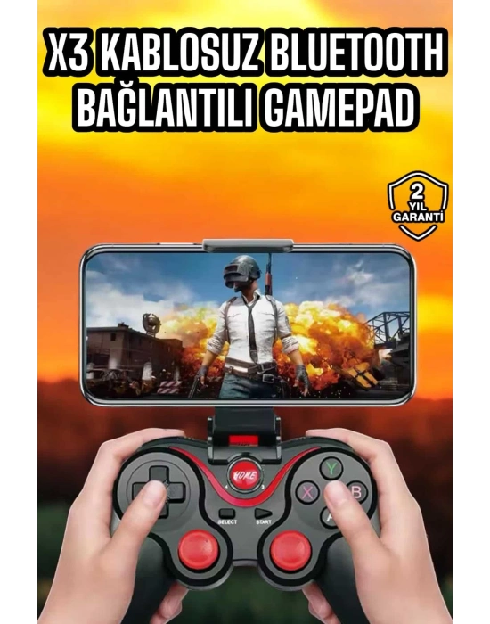 ® Android Uyumlu Gamepad X3 Game Stick Oyun Kolu Bluetooth Bağlantılı