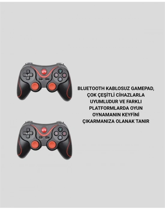 ® Android Uyumlu Gamepad X3 Game Stick Oyun Kolu Bluetooth Bağlantılı