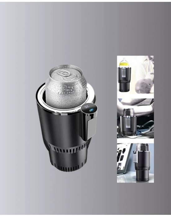 ® Araba Bardaklığı Isıtma Soğutma Ayarlı Çakmak Girişli Akıllı Model
