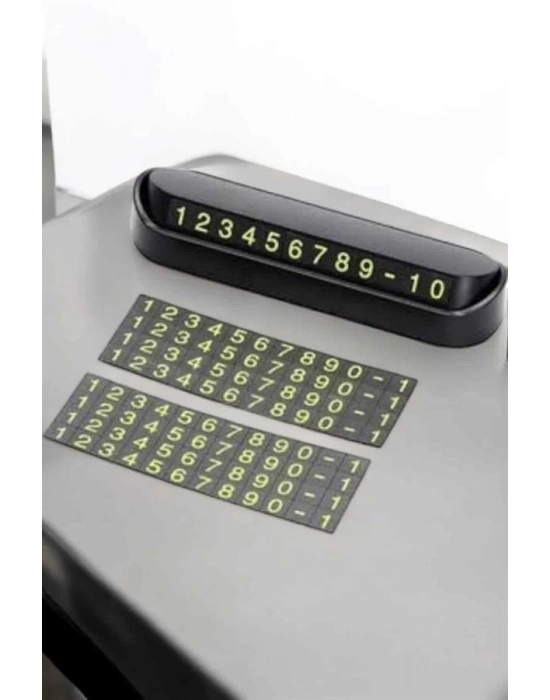 Araba Park Numaratörü Araç İçi Numaralık Değiştirilebilir Çevirmeli Mini