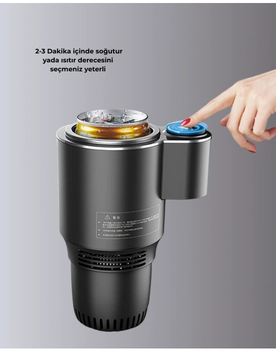 ® Araç İçi Akıllı Bardaklık Isıtıcı Soğutucu Dijital Ekranlı