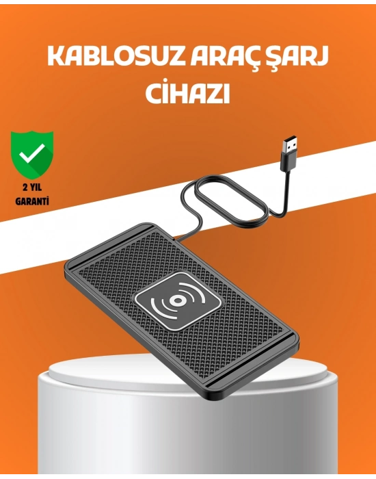 ® Araç İçi Kablosuz Şarj Pedi – Manyetik Güçlü Tutuş, Hızlı Şarj Özelliği