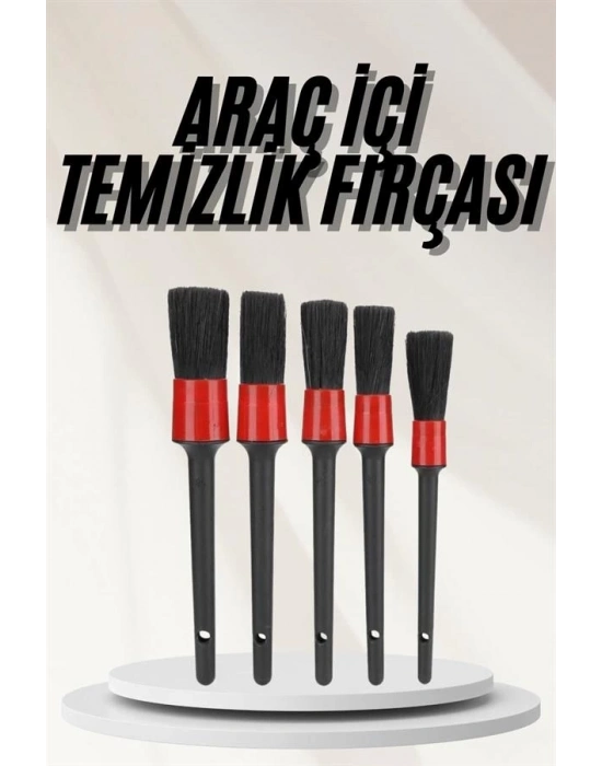 ® Araç İçi Led Aksesuar 5 Farklı Detaylı Araba Temizlik Fırçası Oto Temizleme Fırçası