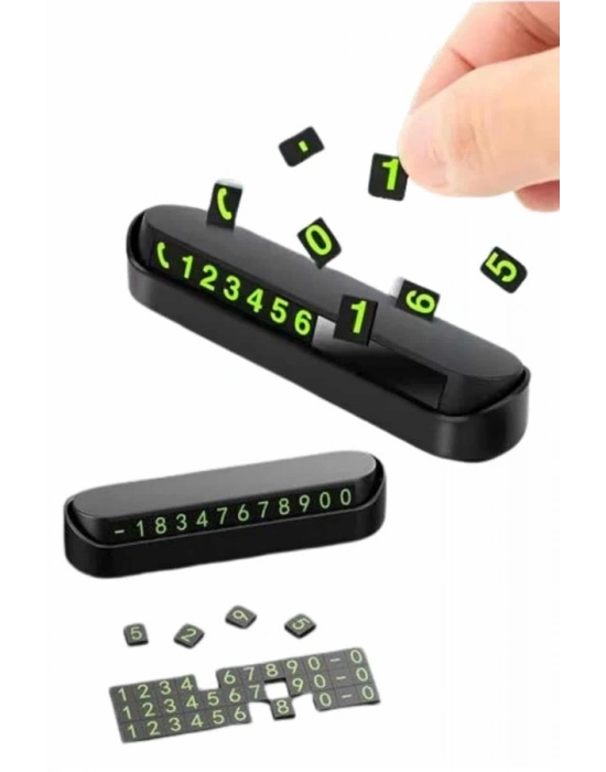 ® Araç İçi Numaratör Numaralık Oto Cam Kartı Fosforlu Numaratör