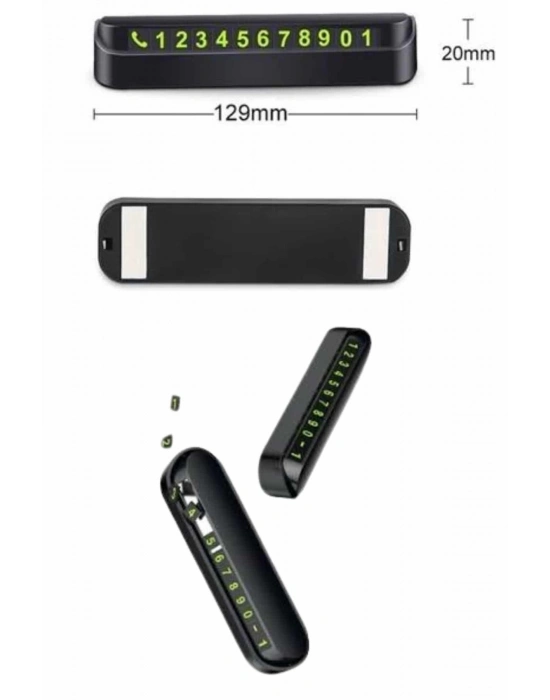 ® Araç İçi Numaratör Numaralık Oto Cam Kartı Fosforlu Numaratör