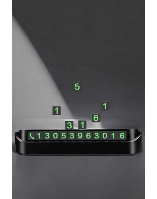 ® Araç İçi Numaratör Numaralık Torpido Üstü Açılır Kapanır Telefon Numarası Bırakma