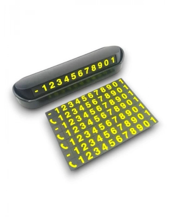 ® Araç İçi Numaratör Numaralık Torpido Üstü Açılır Kapanır Telefon Numarası Bırakma