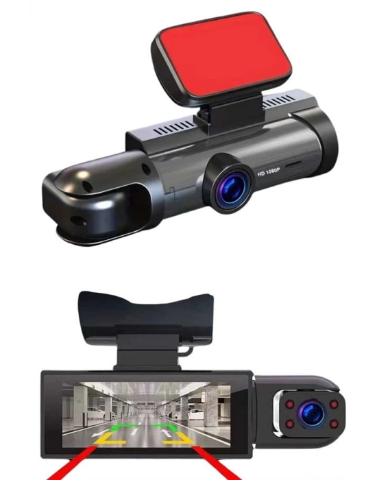 ® Araç Kamerası Black Box Çift Kameralı Ekranlı Full HD Sürüş Kamerası