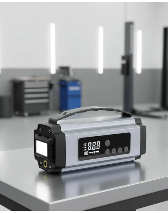 ® Araçlar İçin Taşınabilir Akü Takviye Hava Kompresörü ve Acil Güç Kaynağı