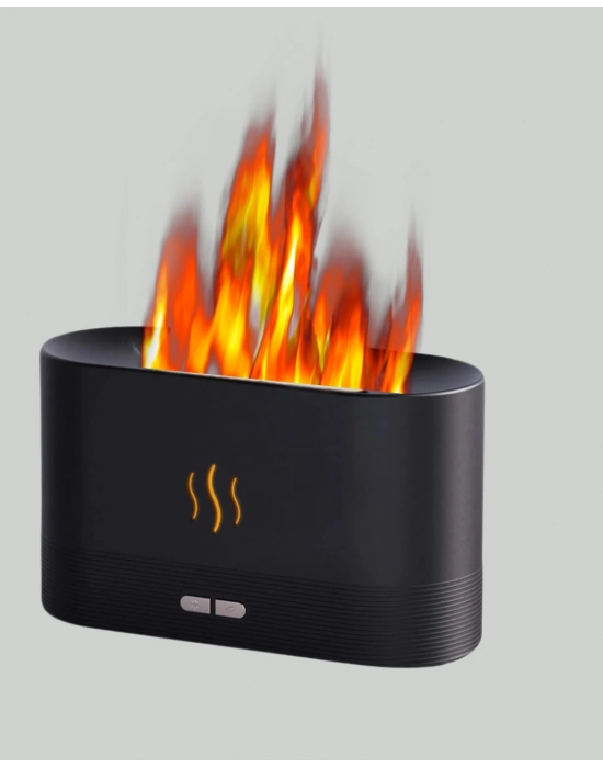 ® Aromatik Oda Kokusu Difüzörü Alev Tasarımlı LED Işıklı Nemlendirici