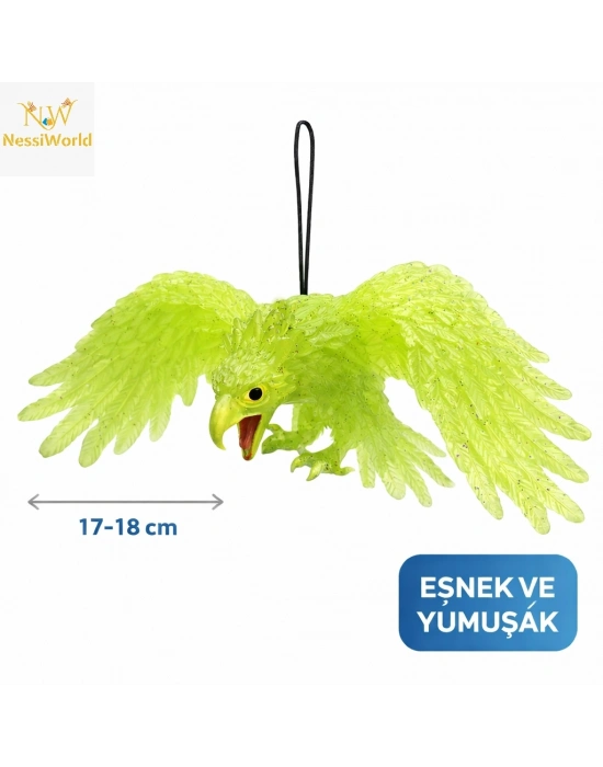 Asılabilir Lateks Kartal Dekor Süsü Yeşil 17-18 cm