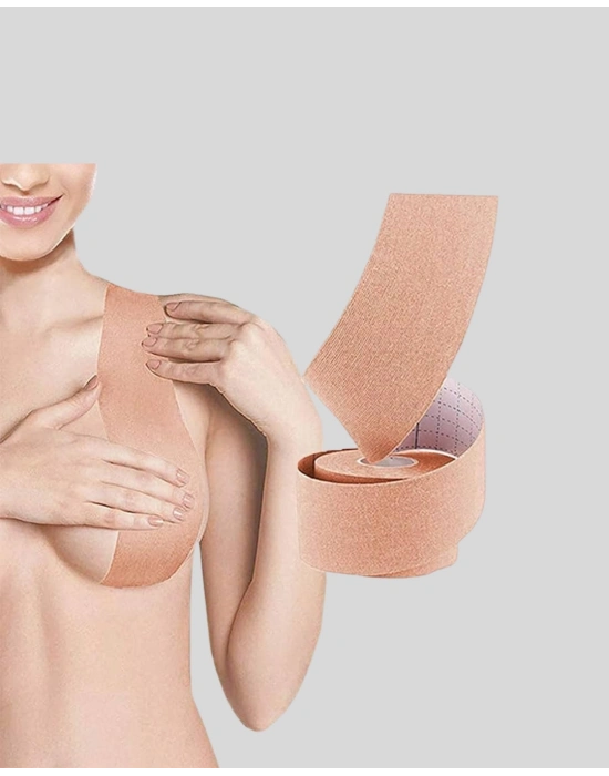® Askısız Görünmez Göğüs Bandı – Dekolteli Kıyafetler İçin Destekleyici Bant