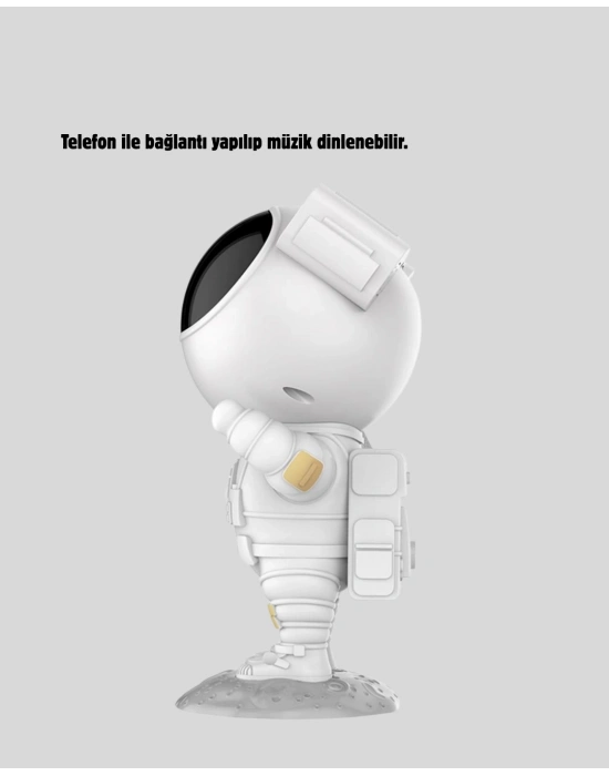 ® Astronot Projeksiyon Lambası Bluetooth Müzikli ve Uzaktan Kumandalı