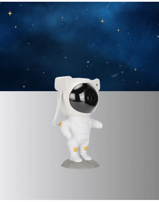 ® Astronot Şekilli Galaxy Projeksiyon Lambası Nebula Efektli Dekoratif Lamba