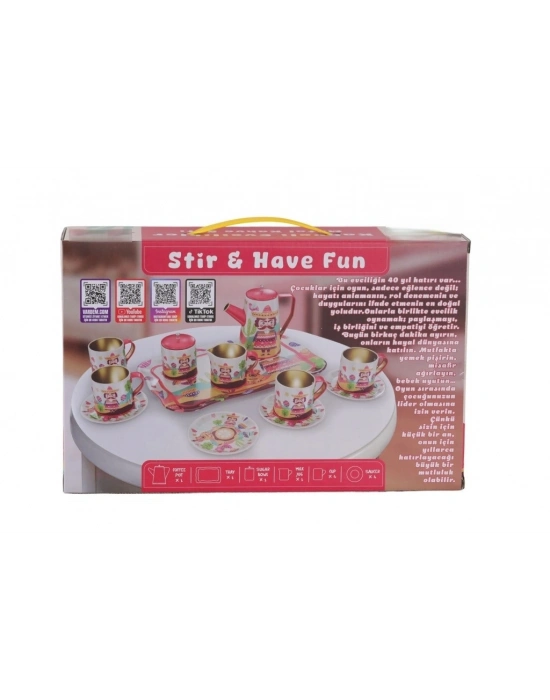 ATF-996-7A-10A 14 PARÇA DESENLİ METAL ÇAY SET