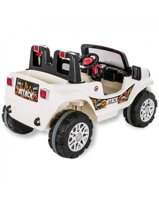 ®  Attack Çift Kişilik Uzaktan Kumandalı Akülü Araba 12 Volt 05-272 Beyaz