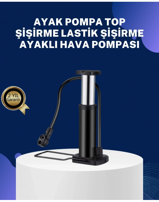 ® Ayakla Kullanılan Hava Pompası Araç ve Bisiklet İçin Uygun