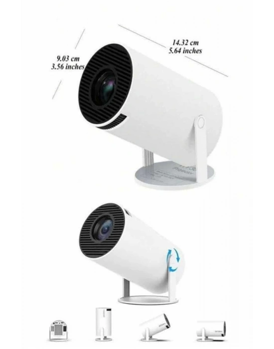 Ayaklı Projeksiyon Taşınabilir Mini Projektör Sinema Projektörü Android