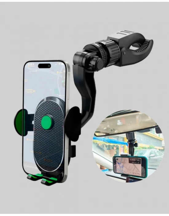 ® Ayarlanabilir Dikiz Aynası Telefon Tutucu Sağlam ve Şık Tasarım