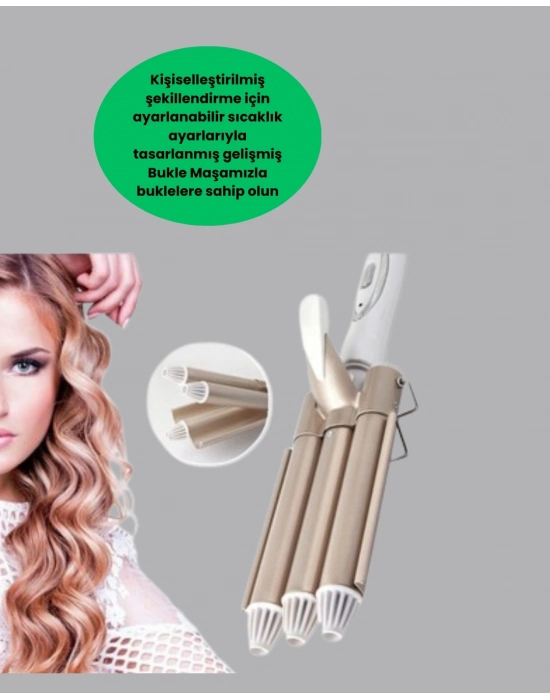 ® Ayarlanabilir Isı Ayarıyla Profesyonel Bukle Maşası – Hızlı ve Nazik Şekillendirme