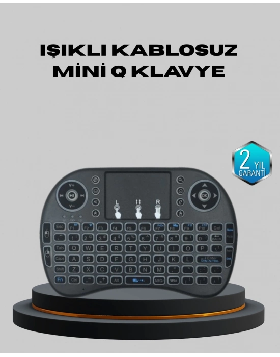 ® Aydınlatmalı Touchpad’li Q Klavye – Türkçe Karakterli, USB Bağlantılı, Numerik Tuş Takımı