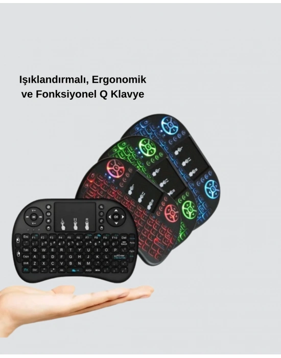 ® Aydınlatmalı Touchpad’li Q Klavye – Türkçe Karakterli, USB Bağlantılı, Numerik Tuş Takımı